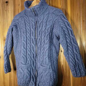 MERINO KILRONAM KNITWEAR SWEATER WOMENS LIGHT BLUE W DESIGN XL